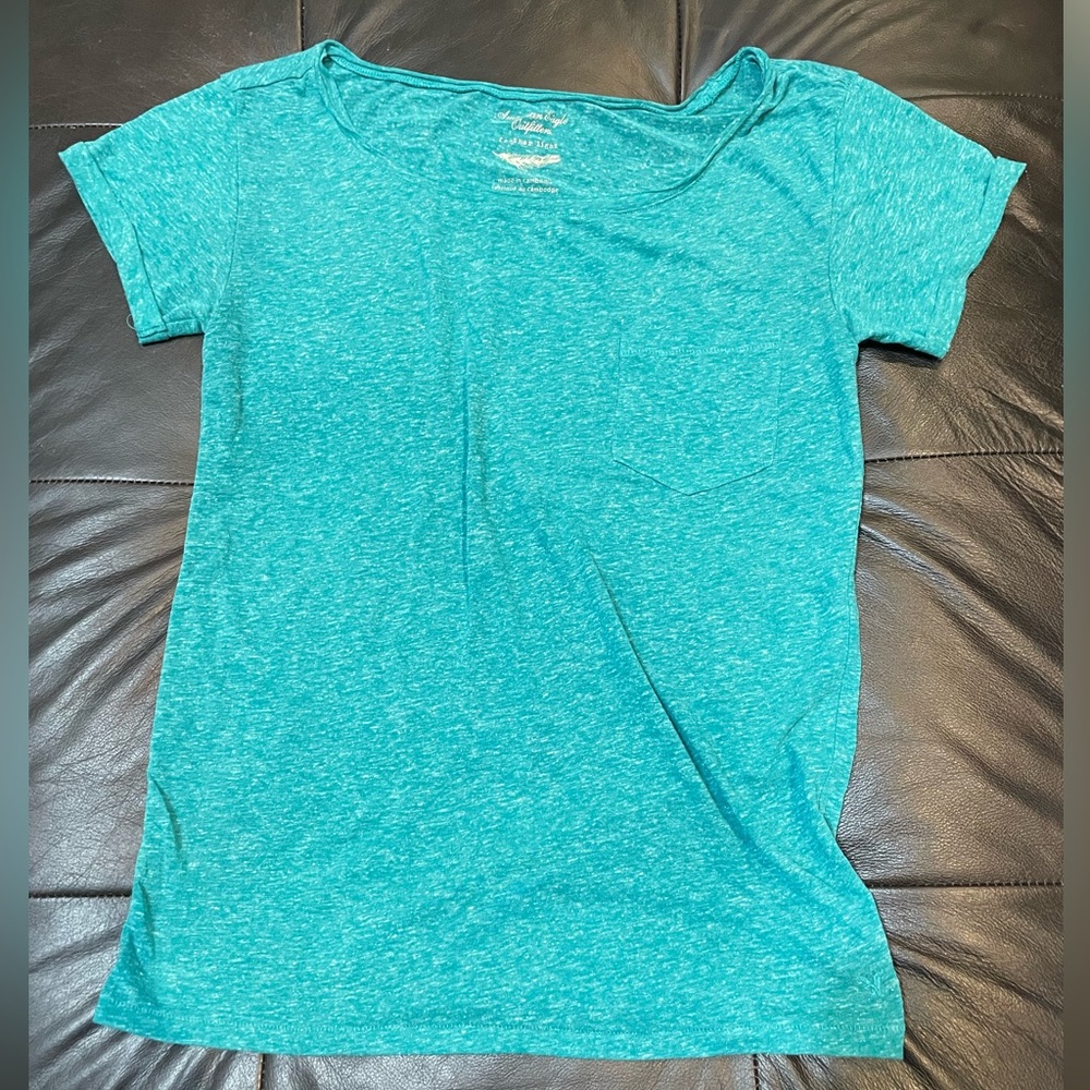 AE Casual Knit Basic Blue Top (S)